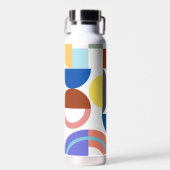 Fun met naam van kleurrijke geometrie waterfles (Voorkant)