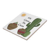 Fun Mi Casa Su Casa Welkomstwoord Spaanse groet Tegeltje (Zijkant)