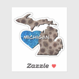 Fun Michigan grote meer staat petoskey steen Sticker