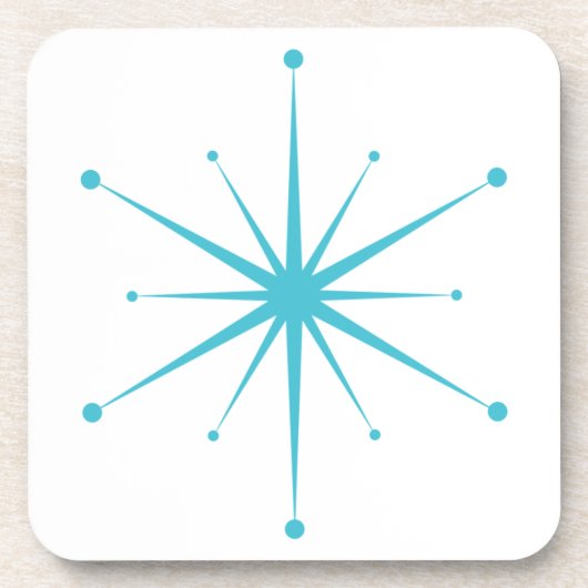 Fun, Mideeuw Modern Retro Starburst Bier Onderzetter (Voorkant)