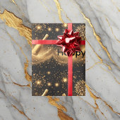 Fun Midnight Gold Champagne Dreams Happy New Year  Cadeaupapier