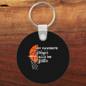 Fun mijn favoriete Basketball Player me Zuster Sleutelhanger (Voorkant)
