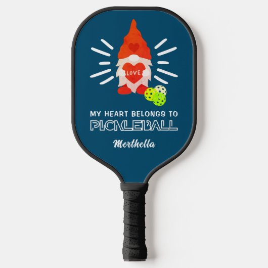 Fun MIJN HARTBONGS AAN PICKLEBALL Gnome Paddle (Voorkant)