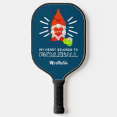 Fun MIJN HARTBONGS AAN PICKLEBALL Gnome Pickleball Paddle (Voorkant)