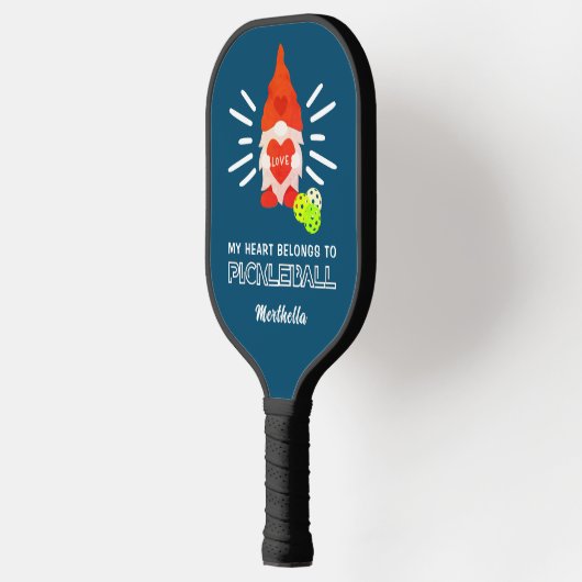 Fun MIJN HARTBONGS AAN PICKLEBALL Gnome Pickleball Paddle (Links)