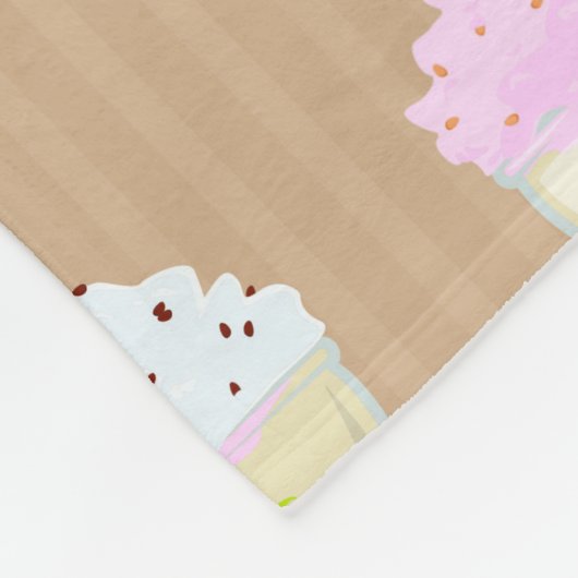 Fun Milk Shake Design Fleece Deken (Hoek)