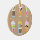 Fun Milk Shake Design Keramisch Ornament (Rechts)