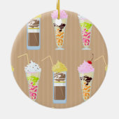 Fun Milk Shake Design Keramisch Ornament (Achterkant)