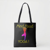 Fun 'Mind Food Yoga' Tote Bag (Voorkant)