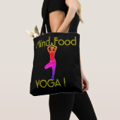 Fun 'Mind Food Yoga' Tote Bag (Dichtbij)