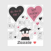 Fun Mine Mine Mine Collectie Koe Thema Sticker (Vel)