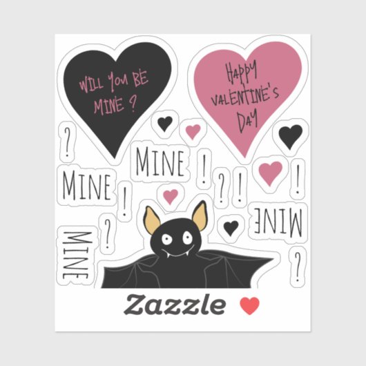 Fun Mine Mine Mine Collectie vleermuisthema Sticker (Vel)