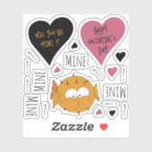 Fun Mine Mine Mine Valentijnse Puffer Thema Sticker (Vel)