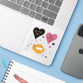 Fun Mine Mine Mine Valentijnse Puffer Thema Sticker (Laptop met iPhone)