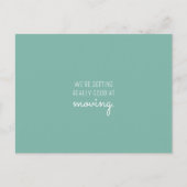 Fun Minimal Mint Green New Home Address Moving Aankondigingskaart (Voorkant)