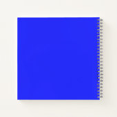 Fun Mod Bold Gele Pickleball Tekst op Helderblauw Notitieboek (Achterkant)