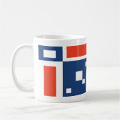 Fun Mod Geometric in rood, wit en blauw Koffiemok (Links)