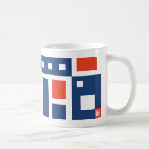 Fun Mod Geometric in rood, wit en blauw