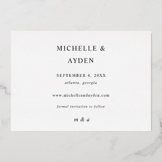 Fun Mod Instant Photo Save the Date Folie Uitnodiging (Achterkant)