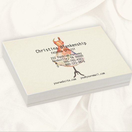 Fun Mode Designer Mannequin Torso Custom Visitekaartje