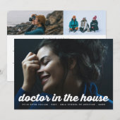 FUN MODER RETRO MEDICAL DOCTOR 2 Foto AFSTUDEERDER Aankondiging (Voorkant / Achterkant)