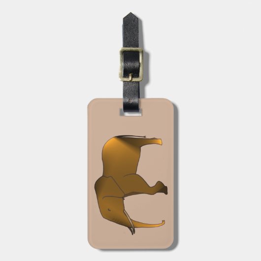 Fun Modern Aangepaste Elephant Bagagelabels (Voorkant verticaal)