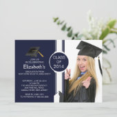 Fun Modern Afstuderen Fotogradatie Partij Kaart (Staand voorkant)