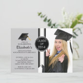 Fun Modern Afstuderen Fotogradatie Partij Kaart (Staand voorkant)