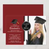 Fun Modern Afstuderen Fotogradatie Partij Kaart (Voorkant / Achterkant)