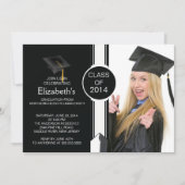 Fun Modern Afstuderen Fotogradatie Partij Kaart (Voorkant)