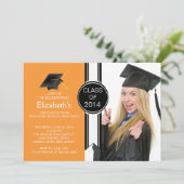 Fun Modern Afstuderen Fotogradatie Partij Kaart (Staand voorkant)