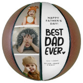 Fun Modern 'BEST DAD EVER' 3 Foto Basketbal (Verticaal)