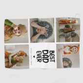 Fun Modern 'BEST DAD EVER' 5 Foto Golfhanddoek (Horizontaal)