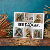 Fun Modern 'BEST DAD EVER' 6 Foto Fotoplaat (Zijkant)