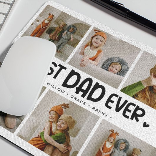 Fun Modern 'BEST DAD EVER' 6 Foto Muismat