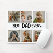 Fun Modern 'BEST DAD EVER' 6 Foto Muismat (Met muis)