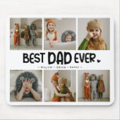Fun Modern 'BEST DAD EVER' 6 Foto Muismat (Voorkant)