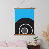 Fun Modern Bright Sky Blue Black Ocean Oyster Hangend Wandkleed (Slaapkamer)