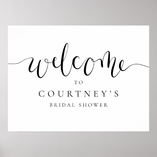 Fun Modern Calligraphy Vrijgezellenfeest Welcome S Poster (Voorkant)