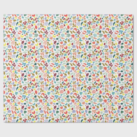 Fun Modern Colorful Pattern Cadeaupapier (Vlak)