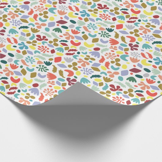 Fun Modern Colorful Pattern Cadeaupapier (Hoek)
