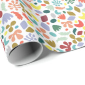 Fun Modern Colorful Pattern Cadeaupapier (Rol Hoek)