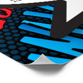 Fun Modern Comic Book Wedding Seding Chart Poster (Hoek)