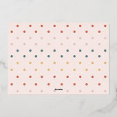 Fun Modern Confetti Happy Joyful Bright Photo Arch Folie Feestdagenkaart (Achterkant)