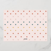 Fun Modern Confetti Happy Joyful Bright Photo Arch Folie Feestdagenkaart (Achterkant)