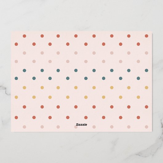 Fun Modern Confetti Happy Joyful Bright Photo Arch Folie Feestdagenkaart (Achterkant)