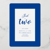 Fun Modern Custom Gold geperste Birthday Folie inv Folie Uitnodiging (Achterkant)