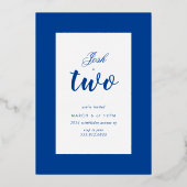 Fun Modern Custom Gold geperste Birthday Folie inv Uitnodiging (Achterkant)