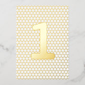 Fun Modern Custom Gold geperste verjaardag Folie Uitnodiging (Voorkant)