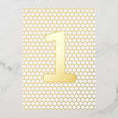 Fun Modern Custom Gold geperste verjaardag Folie Uitnodiging (Voorkant)